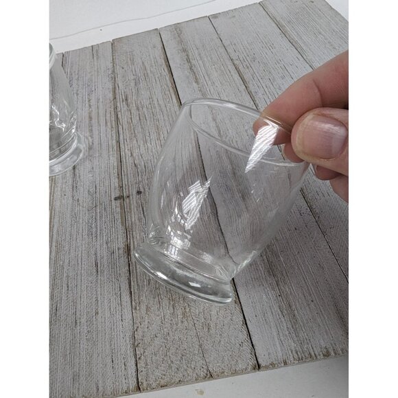 Vintage Glass Egg Cups Glass Set of 2 -- 2 1/4" - Picture 4 of 6
